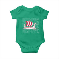 Denmark Flag Viking Ship Danes Danish Roots Dansk Denmark Baby Onesie