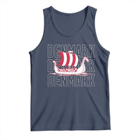 Denmark Flag Viking Ship Danes Danish Roots Dansk Denmark Tank Top
