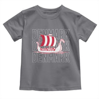 Denmark Flag Viking Ship Danes Danish Roots Dansk Denmark Toddler T Shirt