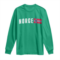 Norway Norge Norwegian Flag Graphic Long Sleeve Shirt