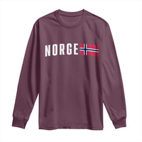 Norway Norge Norwegian Flag Graphic Long Sleeve Shirt