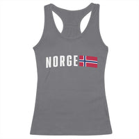 Norway Norge Norwegian Flag Graphic Racerback Tank Top