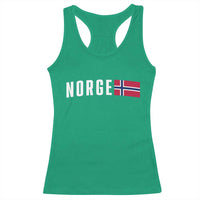 Norway Norge Norwegian Flag Graphic Racerback Tank Top