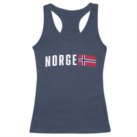 Norway Norge Norwegian Flag Graphic Racerback Tank Top