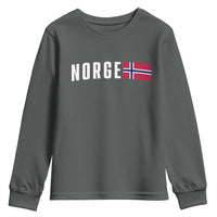 Norway Norge Norwegian Flag Graphic Youth Sweatshirt