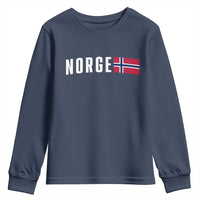 Norway Norge Norwegian Flag Graphic Youth Sweatshirt