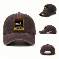 Funny Pilot Washed Cotton Baseball Cap Warning May Spontaneously Talk About Airplanes
