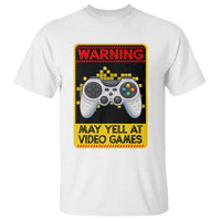 Funny Video Gamer T Shirt Warning May Yell At Video Games - Wonder Print Shop