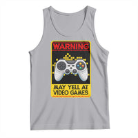 Funny Video Gamer Tank Top Warning May Yell At Video Games - Wonder Print Shop
