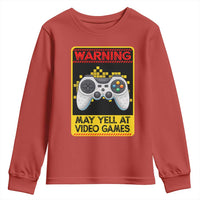 Funny Video Gamer Youth Sweatshirt Warning May Yell At Video Games - Wonder Print Shop