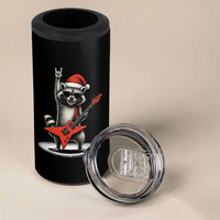 Funny Raccoon Rock Music Christmas 4 in 1 Can Cooler Tumbler - Wonder Print Shop