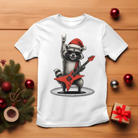 Funny Raccoon Rock Music Christmas T Shirt - Wonder Print Shop