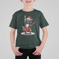 Funny Raccoon Rock Music Christmas T Shirt For Kid - Wonder Print Shop