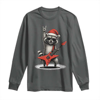 Funny Raccoon Rock Music Christmas Long Sleeve Shirt - Wonder Print Shop