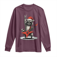 Funny Raccoon Rock Music Christmas Long Sleeve Shirt - Wonder Print Shop