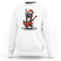 Funny Raccoon Rock Music Christmas Sweatshirt - Wonder Print Shop