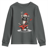 Funny Raccoon Rock Music Christmas Youth Sweatshirt - Wonder Print Shop