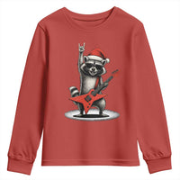 Funny Raccoon Rock Music Christmas Youth Sweatshirt - Wonder Print Shop
