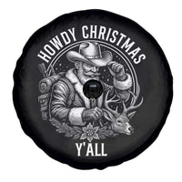 Cowboy Santa Claus Spare Tire Cover Howdy Christmas Y'all Western Country - Wonder Print Shop