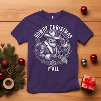 Cowboy Santa Claus T Shirt Howdy Christmas Y'all Western Country - Wonder Print Shop