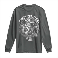 Cowboy Santa Claus Long Sleeve Shirt Howdy Christmas Y'all Western Country - Wonder Print Shop