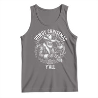 Cowboy Santa Claus Tank Top Howdy Christmas Y'all Western Country - Wonder Print Shop