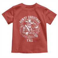 Cowboy Santa Claus Toddler T Shirt Howdy Christmas Y'all Western Country - Wonder Print Shop