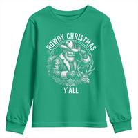 Cowboy Santa Claus Youth Sweatshirt Howdy Christmas Y'all Western Country - Wonder Print Shop