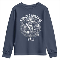 Cowboy Santa Claus Youth Sweatshirt Howdy Christmas Y'all Western Country - Wonder Print Shop