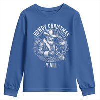 Cowboy Santa Claus Youth Sweatshirt Howdy Christmas Y'all Western Country - Wonder Print Shop