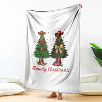 Howdy Christmas Throw Blanket Cowboy Western Country Xmas - Wonder Print Shop