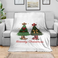 Howdy Christmas Throw Blanket Cowboy Western Country Xmas - Wonder Print Shop