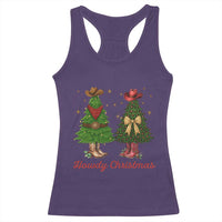 Howdy Christmas Racerback Tank Top Cowboy Western Country Xmas - Wonder Print Shop