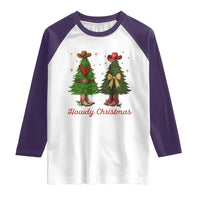 Howdy Christmas Raglan Shirt Cowboy Western Country Xmas - Wonder Print Shop
