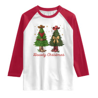Howdy Christmas Raglan Shirt Cowboy Western Country Xmas - Wonder Print Shop