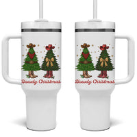 Howdy Christmas Tumbler With Handle Cowboy Western Country Xmas - Wonder Print Shop