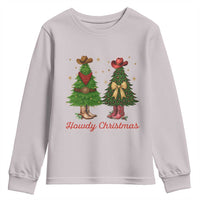 Howdy Christmas Youth Sweatshirt Cowboy Western Country Xmas - Wonder Print Shop