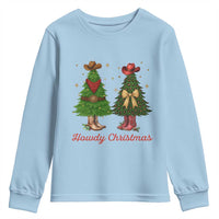 Howdy Christmas Youth Sweatshirt Cowboy Western Country Xmas - Wonder Print Shop