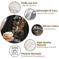 Funny Cowboy Jesus Christmas Throw Blanket It Is Your Birthday - Wonder Print Shop