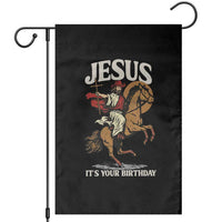 Funny Cowboy Jesus Christmas Garden Flag It Is Your Birthday - Wonder Print Shop