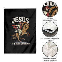 Funny Cowboy Jesus Christmas Garden Flag It Is Your Birthday - Wonder Print Shop