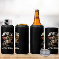 Funny Cowboy Jesus Christmas 4 in 1 Can Cooler Tumbler It Is Your Birthday - Wonder Print Shop