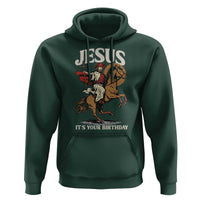 Funny Cowboy Jesus Christmas Hoodie It Is Your Birthday - Wonder Print Shop