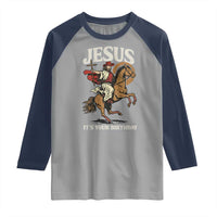 Funny Cowboy Jesus Christmas Raglan Shirt It Is Your Birthday - Wonder Print Shop