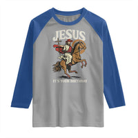 Funny Cowboy Jesus Christmas Raglan Shirt It Is Your Birthday - Wonder Print Shop