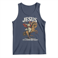 Funny Cowboy Jesus Christmas Tank Top It Is Your Birthday - Wonder Print Shop