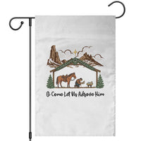 Nativity Scene Christmas Garden Flag Cowboy Bible Scripture Verse Western - Wonder Print Shop