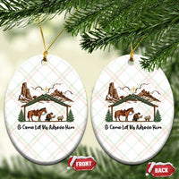 Nativity Scene Christmas Ceramic Ornament Cowboy Bible Scripture Verse Western - Wonder Print Shop
