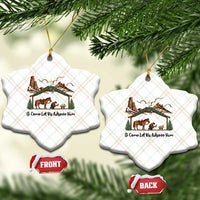 Nativity Scene Christmas Ceramic Ornament Cowboy Bible Scripture Verse Western - Wonder Print Shop