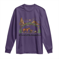 Nativity Scene Christmas Long Sleeve Shirt Cowboy Bible Scripture Verse Western - Wonder Print Shop